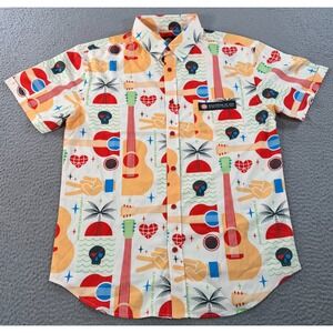 Michael Franti Soulshine At Sea Shirt Men Medium White Button Up Hip-Hop Hippie